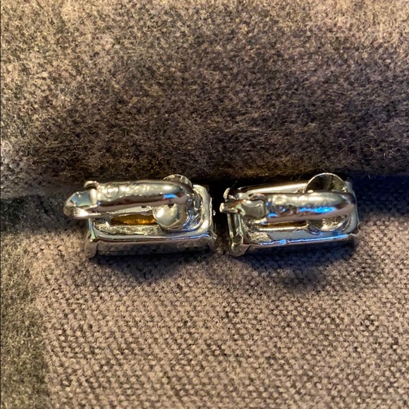 Cora Vintage Sparkly Silvertone Clip Earrings WOW! - Picture 4 of 6